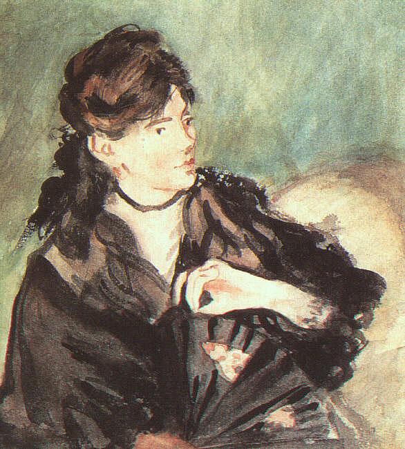 Edouard Manet Portrait of Berthe Morisot Sweden oil painting art